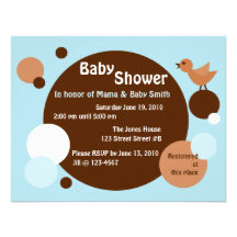 Cocoa Bird Custom Invitation