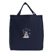 Cocoa Snowmen Canvas Bags