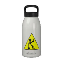 Coffee Break Warning Sign Reusable Water Bottle