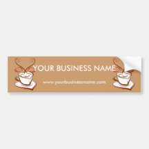 Coffee business advertising promotional bumper sti bumper stickers