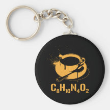 Coffee C8H10N4O2 Key Chain