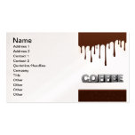 COFFEE CHOCOLATE DRIPS YUMMY DELICIOUS WORDS GRAPH BUSINESS CARD TEMPLATE