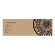 Coffee Colors Abstract Mandala Business Card Templates