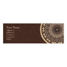 Coffee Colors Abstract Mandala Business Cards