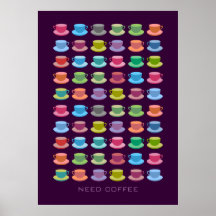 Coffee Cups Poster