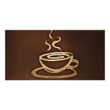 Coffee In My Cup Customized Photo Card