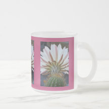 Coffee Mug - White Flower Blooming Cactus