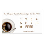 Coffee Shop Customer Loyalty Drink Cards Business Card