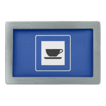 Coffee Traffic Sign Belt Buckle
