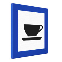 Coffee Traffic Sign Stretched Canvas Prints