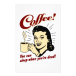 Coffee! You Can Sleep When You're Dead! Personalised Stationery