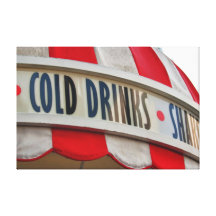 Cold Drinks and Shakes Soda Sign Stretched Canvas Prints