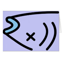cold fish. greeting card