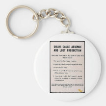 Colds Cause Absence And Lost Production Keychains