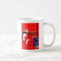 Coles Phillips Fadeaway Girl - White Christmas Mugs