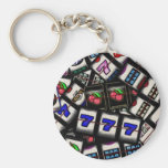 Collage of Slot Machine Reels Keychain