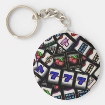 Collage of Slot Machine Reels Keychain