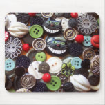 Collage with Black Cheshire Cat Buttons Mousepad