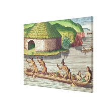 Collecting Crops for the Communal Storehouse Stretched Canvas Prints