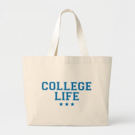 College Life - Blue Canvas Bags