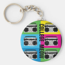 College Meow Key Chain