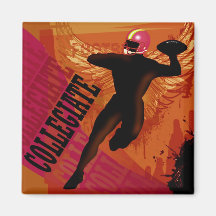 "Collegiate Football" by Cheryl Daniels Magnet