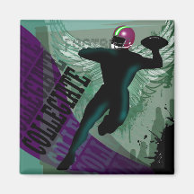 "Collegiate Football" by Cheryl Daniels Magnets