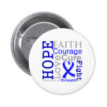 Colon Cancer Hope Faith Motto Button