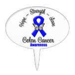 Colon Cancer Hope Strength Love Cake Pick