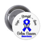 Colon Cancer Hope Strength Love Pin