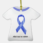 Colon Cancer Ribbon Shirt Christmas Ornaments
