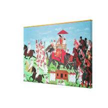 Colonel James Todd travelling by elephant Canvas Print