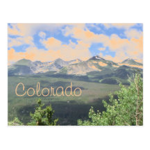 Colorado mountain scenic postcard