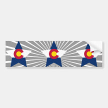 Colorado Star Bumper Stickers