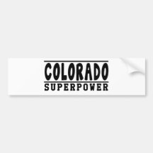 Colorado Superpower Designs Bumper Sticker