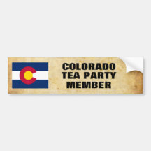 COLORADO TEA PARTY BUMPER STICKER