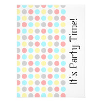 Colored Dots Invitation Card invitations