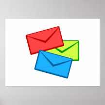 Colored Envelopes Posters