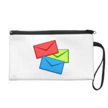 Colored Envelopes Wristlet Clutch