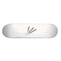 Colored Pencils Writing Skateboard