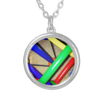 Colorful Blue Red Green Yellow Children's Toy Necklace