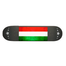 Colorful Contrast Hungarian Flag Custom Skate Board