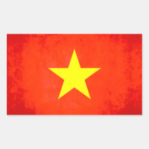 Colorful Contrast VietnameseFlag Stickers