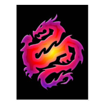 COLORFUL DRAGON POSTCARDS