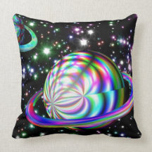 colorful galaxy pillow