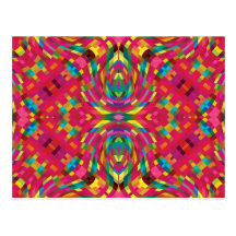 Colorful Kaleidoscope Design Postcard
