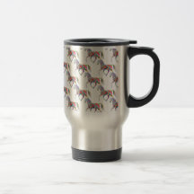 Colorful Rainbow Artistic Horse Pattern Coffee Mug