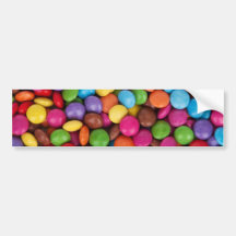 Colorful rainbow candy sweets bumper stickers