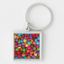 Colorful rainbow candy sweets key chain
