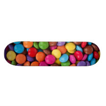 Colorful rainbow candy sweets skateboard deck